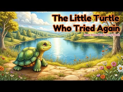The Little Turtle Who Tried Again -Audio book with text - Read aloud kids book ! bedtime story