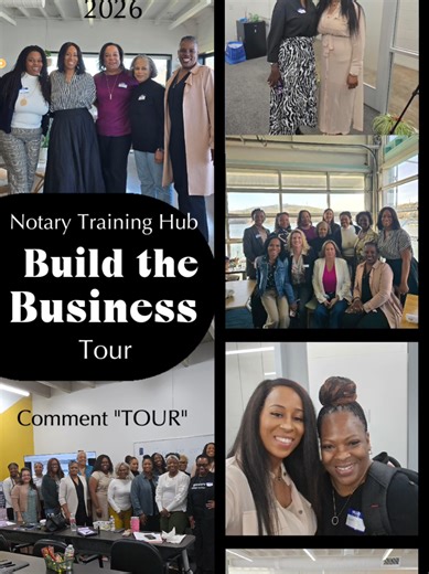 Austin ✔️ Houston ✔️ Next stop… ATLANTA 🔥 The 2026 Build the Business Tour is officially on the road and the momentum has been amazing. Notaries are showing up ready to learn how to build a visible, profitable notary business in their city. But let me be clear… ⚠️ This tour is not for people playing small. This is for notaries who want to: • Get consistent clients • Market their business the right way • Stand out in their area • And actually build a successful notary brand Have you checked to s
