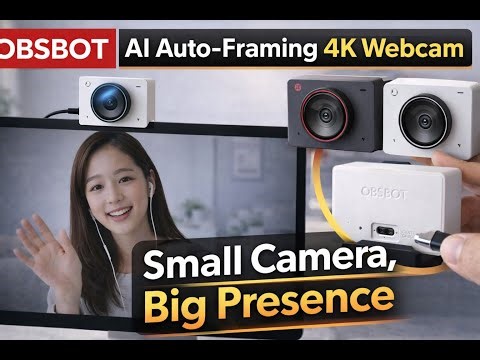 OBSBOT Meet 2 | AI Auto-Framing 4K Webcam — Small Camera, Big Presence