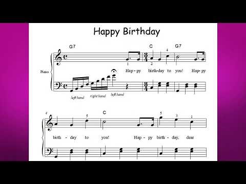 Happy Birthday piano sheet music