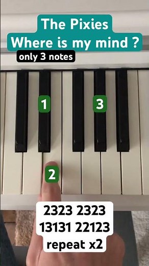 How to play Where is my mind? by The Pixies #easypiano #pianotutorial #piano #pianolessons