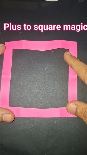 Paper Magic Trick✨ Turn a PLUS ➕ into a PERFECT SQUARE ⬜ | Mind-Blowing Paper Craft Illusion #Shorts