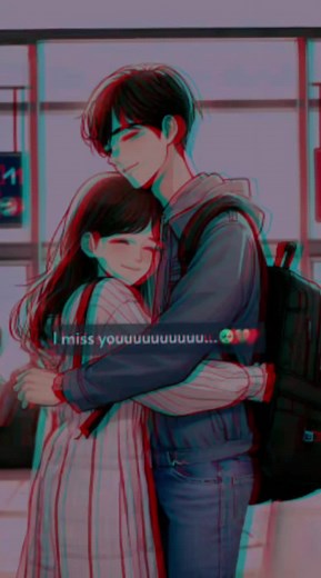 Heartfelt Animated Hug at Train Station