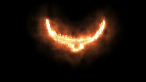 4K Fire form flying eagle animation on black background.Flying eagle fire effect.Eagle in fire
