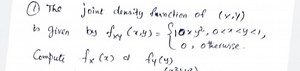 (1) The joint density function of ( x , y ) is given by f _ { x... | Filo