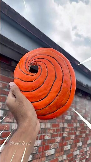 I Made a DIY obito uchiha Mask out of Cardboard #diy #craft #obitomask #cardboardcraft