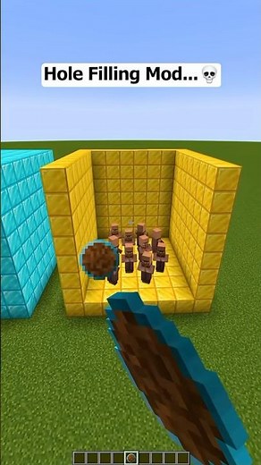 Minecraft hole filling mod😁#shorts #minecraft