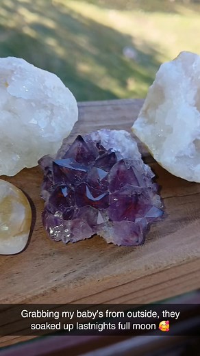 I believe in the moon magic , I recharged my babies with good intentions!! This month is BLESSED 🙌 | Holly Ann