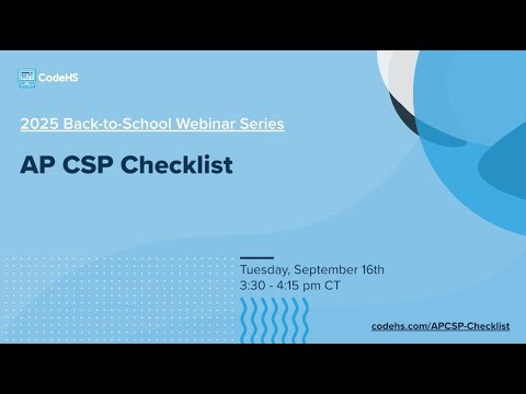 AP CSP Checklist