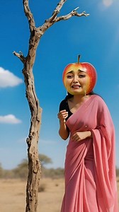 The girl ate a cursed apple, and her face turned into an apple #ai #tiktok #shortsreels #viralvideoシ #facebookreels #tiktokviral #shortsvideos #reel #comedy #instagramreels #short #shortviral | Village Boy Ai