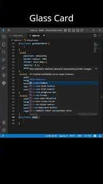 Glassmorphism Card with Animated Gradient + Blobs | HTML CSS Easy Tutorial #uidesignlearning