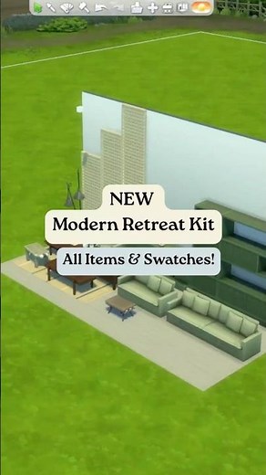 Touring the entire Sims 4 Modern Retreat Kit by TudTuds