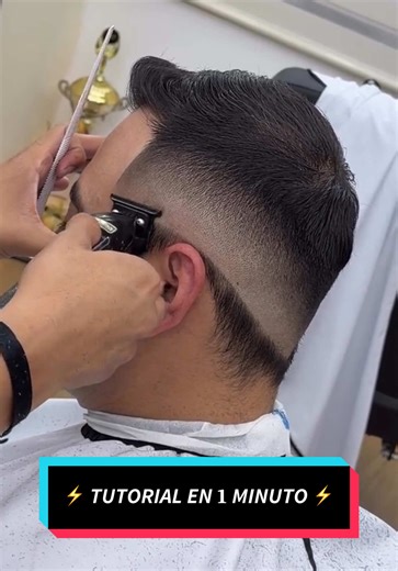 De esto… a ESTO 🔥 En Solamente Un Minuto ⏰ La técnica perfecta ⚡️💈 Tutorial para Barberos Principiantes!! Barbero 💈 @damavick 🇨🇴 #barberia #fyp #barberlife #asmrsounds #tutorial