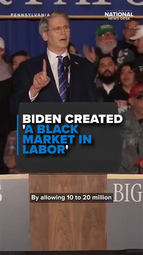 U.S. Treasury Secretary Scott Bessent slammed the former Biden administration's immigration policies at an event in Pennsylvania to discuss the economy, blaming the rising cost of housing and rent on undocumented immigrants. "Home prices and rents soared as millions of illegal aliens, who were never supposed to be here in the first place, competed for housing and wages cratered from the glut of new labor supply," Bessent said. READ MORE: https://bit.ly/3Knmz25 | The National Desk - TND