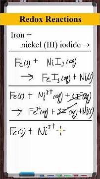 Redox Reaction | Fe(s) + NiI₃ (aq) →