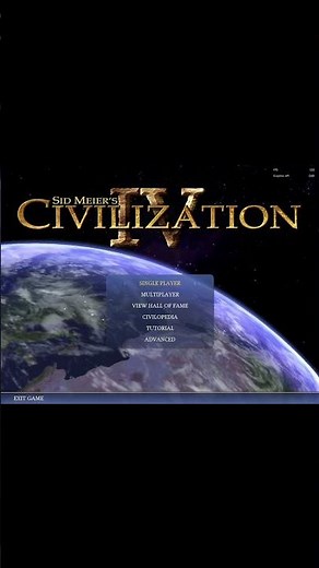 10s Main Menus: Civilization IV (2005) - #videogames #retrogaming #strategygames #mainmenu #shorts