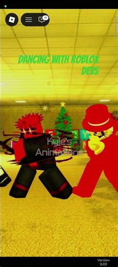 Dancing with roblox devs. Game name:Kyle's animattion