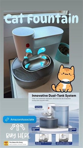 Cat Fountain- refreshes water automatically