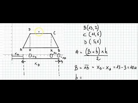 Matematica per la Scuola Media : Calcolo dell' area del trapezio isoscele nel piano cartesiano