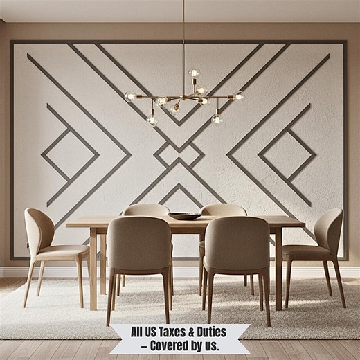 Modern Wall Panel Molding Blueprint or Full Kit