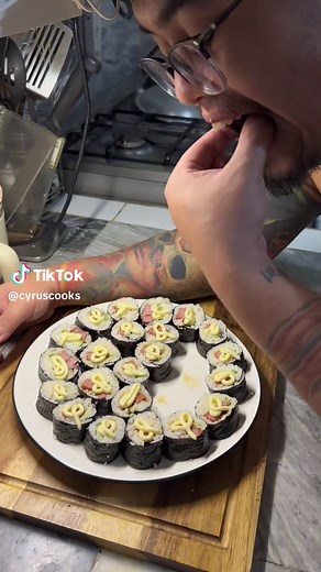 Delicious Spam Sushi Rolls Recipe with Soy Sauce