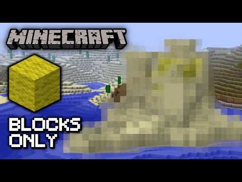 Can I Build Using ONLY Yellow Blocks in Beta 1.7.3? | Minecraft Beta One Colour Challenge [2]