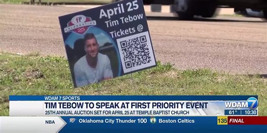 Tim Tebow to speak at First Priority’s annual auction