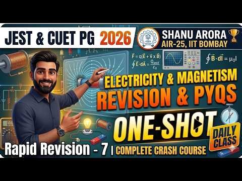 Cuet PG Physics 2026 || JEST 2026 || electricity magnetism || CUET PG physics marathon crash course