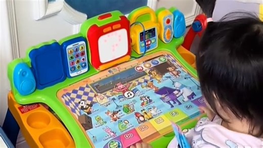 100017913444----伟易达（Vtech）4合1点触学习桌英语点读早教机儿童画板故事游戏玩具宝宝圣诞礼物