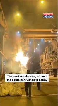 Molten Steel Spills After Accident Inside German Plant #shorts