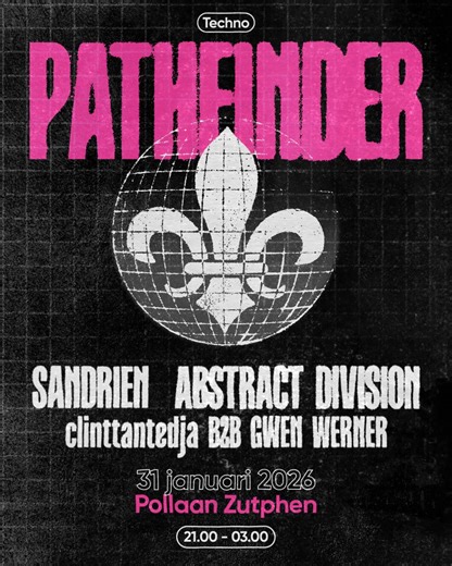 Pathfinder is terug, en hoe…. Na drie jaar stilte komen wij terug met een ouderwetse Pathfinderknaller in een industriële loods. Het borrelde niet alleen bij ons, want binnen twee dagen waren alle kaarten uitverkocht zonder dat er een line-up bekend was. Jullie weten dat wij kwaliteit leveren en wij zullen jullie vertrouwen dan ook niet beschamen. clinttantedja b2b Gwen Werner: Support your locals. Deze twee Zutphenaren ademen techno en zijn als bezoeker op menig technofeest in binnen- en buiten