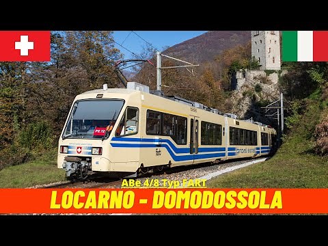 Cab Ride Locarno - Domodossola (Vigezzina - Centovalli Railway, Italy, Switzerland) driver's view 4K