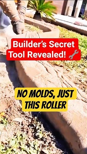 This DIY Roller Transforms Wet Concrete into Natural Stone Instantly! ✳️