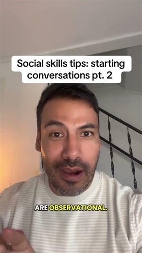Social skills tip: starting conversations. #socialskills #conversationstarters #introvert