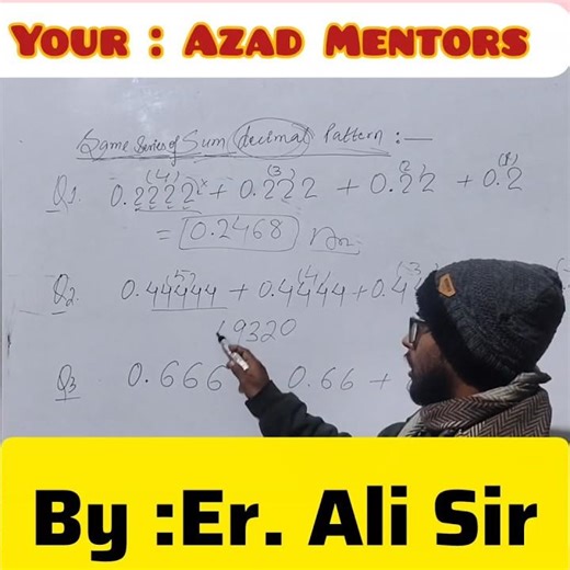 Sum Decimal Digits pattern | Azad Mentors || Smart Approach|| #azadmentors #maths #trick