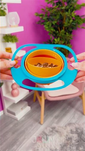 Kids Stay Clean and Happy with This Clever Spill-Proof Bowl! | Fun Home Hack #shorts