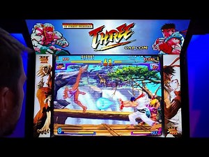 Street Fighter III: New Generation Arcade Cabinet MAME Playthrough w/ Hypermarquee