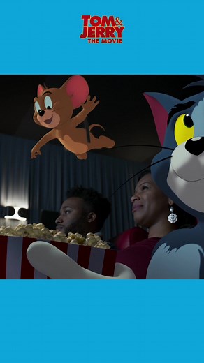 Does this popcorn taste spicy to you? 🍿🐭🤪 The Tom & Jerry Movie premieres on HBO Max and in theaters TOMORROW! #HBOMax #tomandjerry
