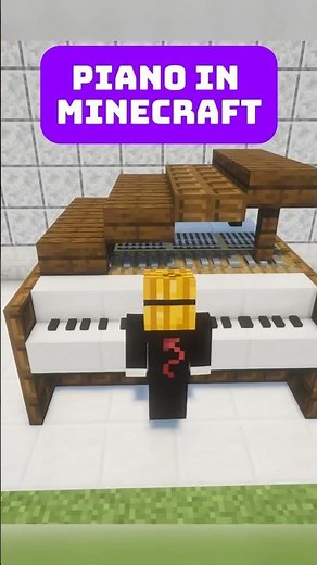 Upgrade your piano build in Minecraft #minecraftshorts