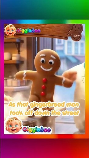Gingerbread Man Song 🍪 Classic Story Nursery Rhyme for Kids