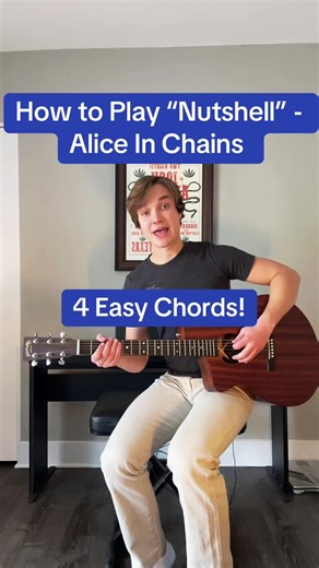 Dave - Beginner Guitar Teacher on Instagram: "How to Play “Nutshell” - Alice in Chains 🎸 #reels #guitarlesson #guitartutorial #easyguitar #beginnerguitar"
