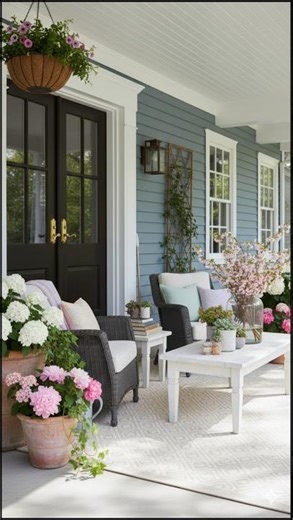FRONT PORCH DECORATING IDEAS#frontporchdecor #springporchrefresh#porchmakeover