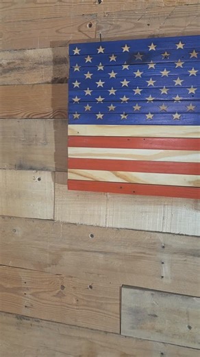 I've just completed this custom wooden flag, a project I truly poured my heart into. It was a privilege to personalize it specifically for a veteran. I sincerely hope they cherish this thoughtful gift. My gratitude extends to them for their dedicated service. #woodworking #veteran #customgifts #thankyou If you're interested in owning a wooden flag or have a project in mind, let's chat! I love creating custom pieces. Each flag is made out of reclaimed wood. neverlosefaith blessed thankyoulord | E