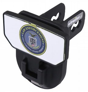 Carr Hitch Mounted Step for 2" Trailer Hitches - Black Powder Coat Aluminum - Law Enforcement Carr H