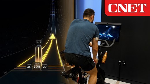 Similar to Dance Dance Revolution and Beat Saber, Peloton’s Lanebreak combines music and track-based objectives for an interactive and challenging exercise routine. | CNET
