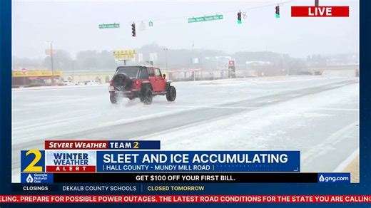 A couple of drivers decided to show off on the icy roads in front of our cameras in Hall County. Y'all: Please don't do this. Listen to state officials when they say stay off the roads! 2wsb.tv/49FED1d | WSB-TV