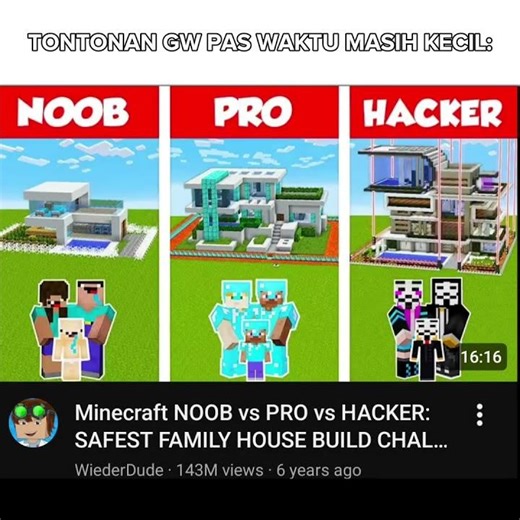 ini tontonan gw pas masih kecil🗿 #minecraft #memes