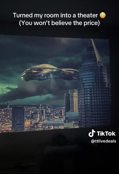 Late night movies with this projector 📽️ 😳 #projector #tiktokshop | projector