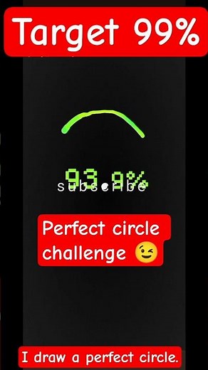 Perfect Circle Challenge | 100% perfect #PerfectCircleChallenge #Challenge #gaming #Shorts