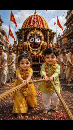 जब मन में श्रद्धा हो, तो हर डोरी प्रभु से जुड़ जाती है।जय जगन्नाथ⭕❗⭕🚩#jaijagannath